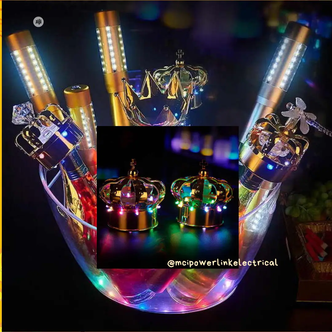 Champagne Head Led Light Crown Wine Bottle Hat Rechargeable