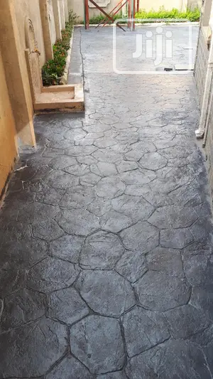 Random Stone Pattern Stamp Concrete
