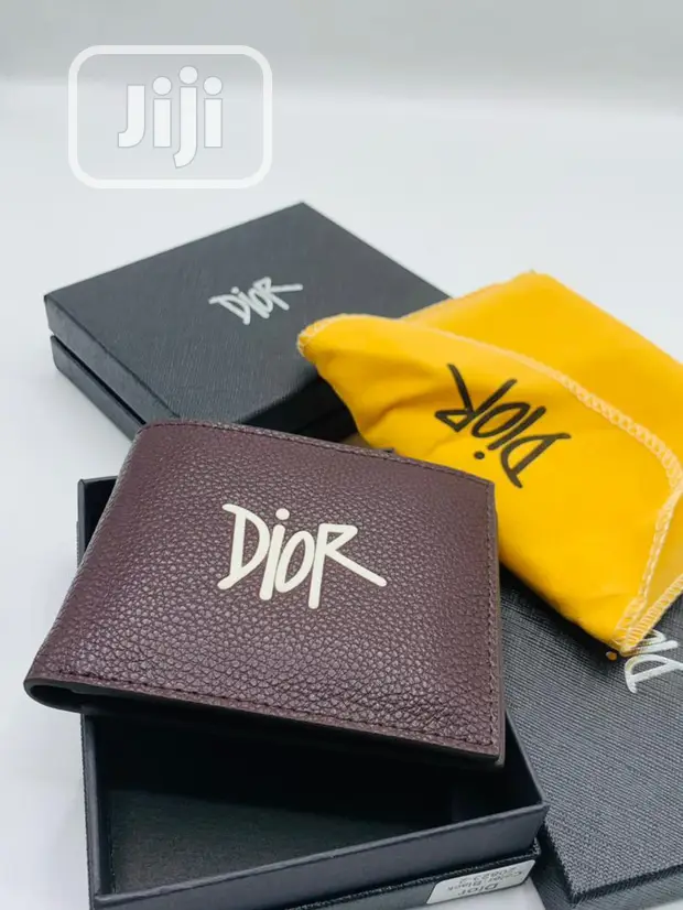 Dior x Shawn Stussy Coin Card Case ”Blue Dior x Stussy Leather