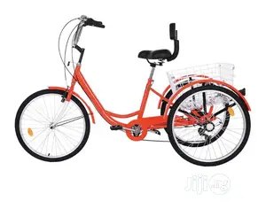 Photo - Trike Bicycle 7-Speed With Basket Adult 3-Wheel