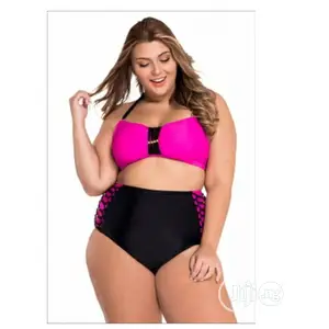 High Waist Bandeau Bikini Swimsuit