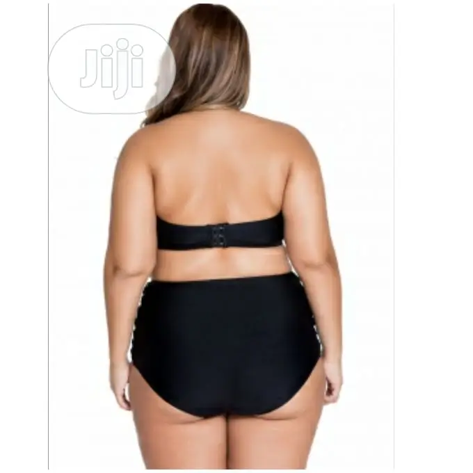 Green Bikini Bandeau High Waist Swimsuit
