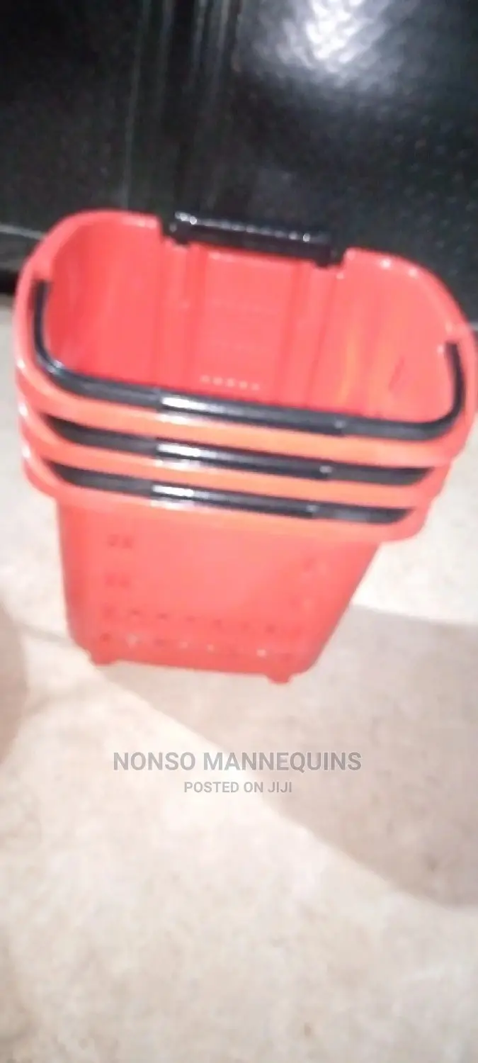 Red Body and Black Handle Shopping Trolley
