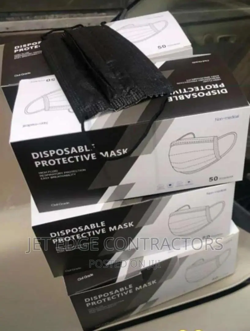 3ply Black Facemask