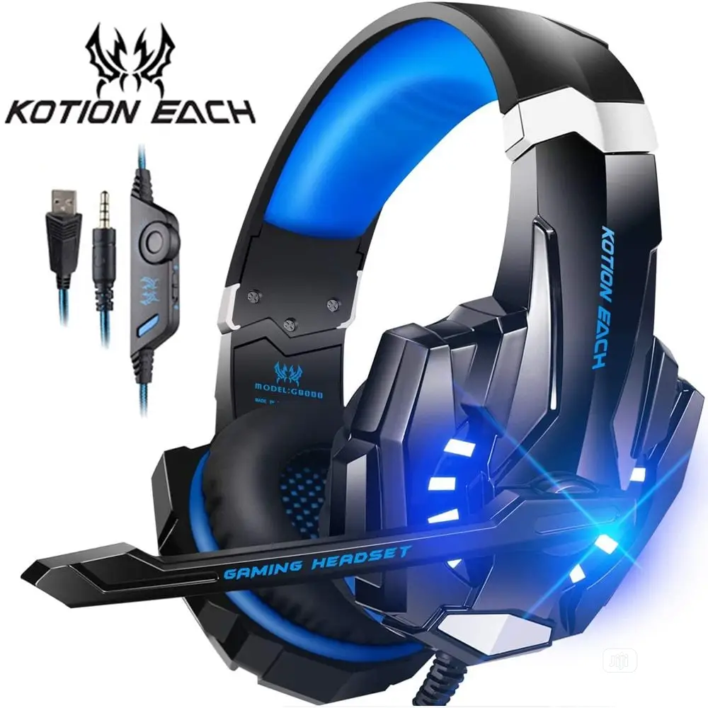 Gaming Headset With Light Mic Bass for PS4 Xbox PC Computer