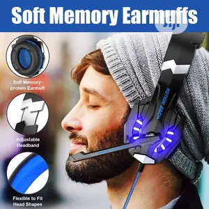 Gaming Headset With Light Mic Bass for PS4 Xbox PC Computer