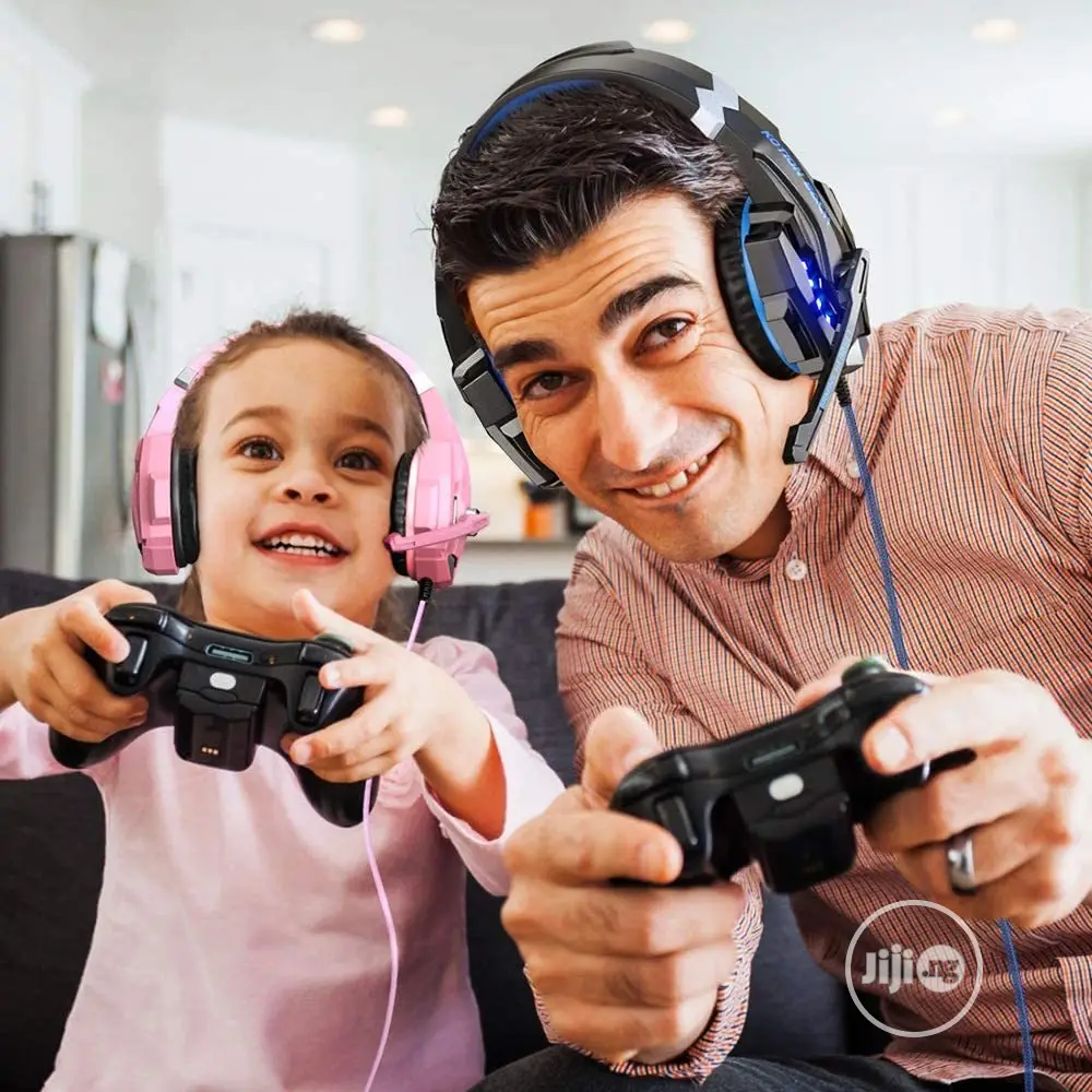 Gaming Headset With Light Mic Bass for PS4 Xbox PC Computer
