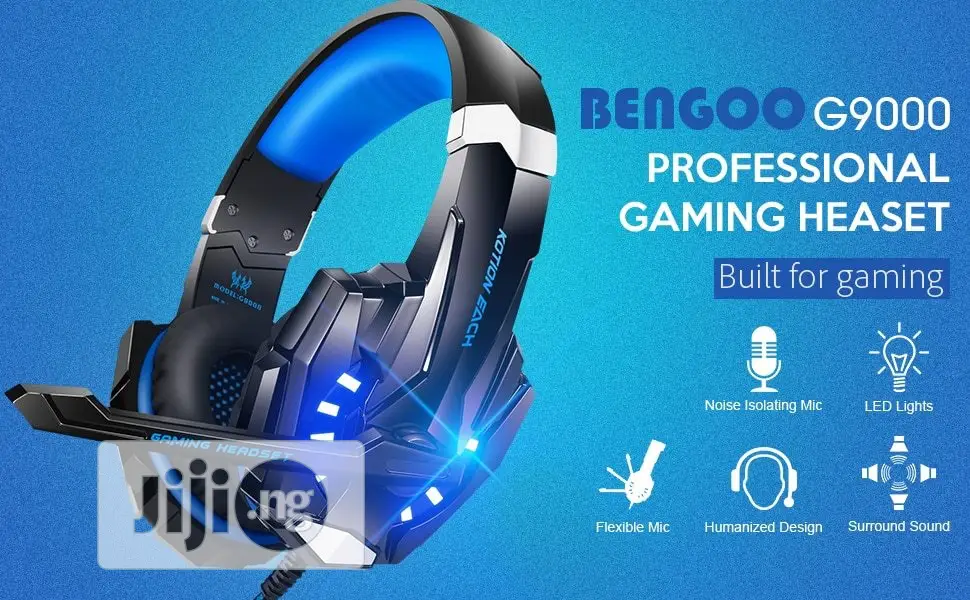 Gaming Headset With Light Mic Bass for PS4 Xbox PC Computer