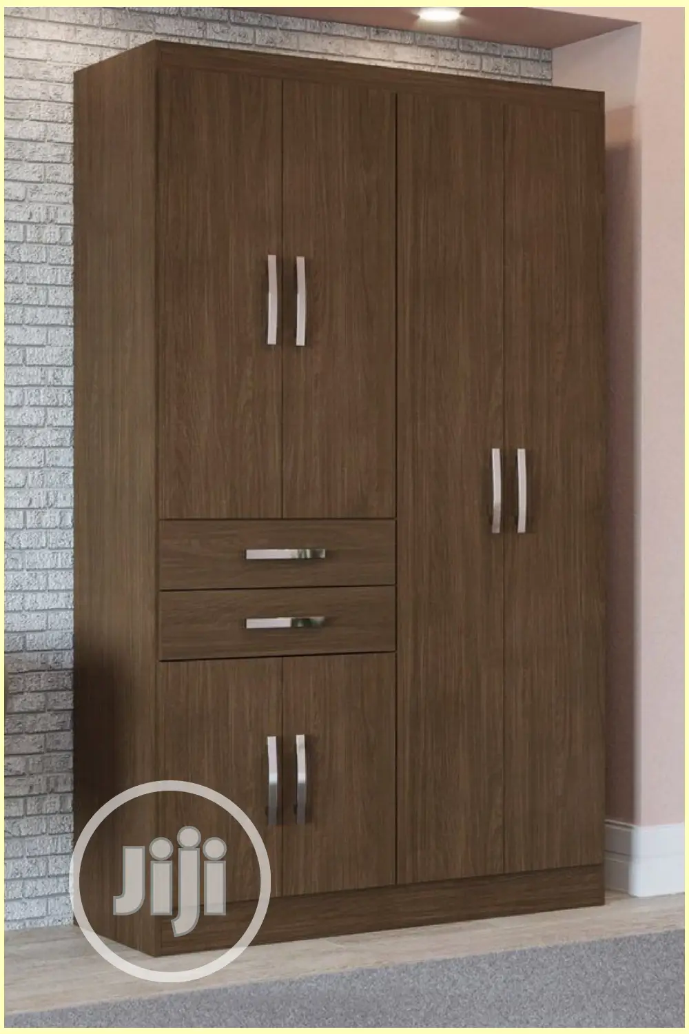 Modern Designed 6 by 6 Wardrobe With 2 Drawers