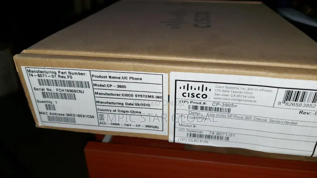 Cisco Ip Phone CP-3905