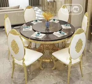 Round Gold Color Dining