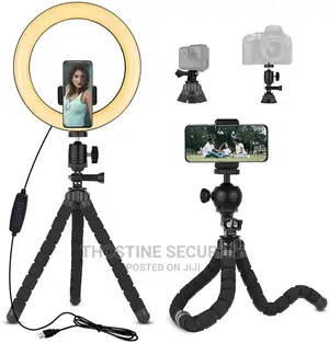20cm Ring Light With Flexible Octopus Phone Holder
