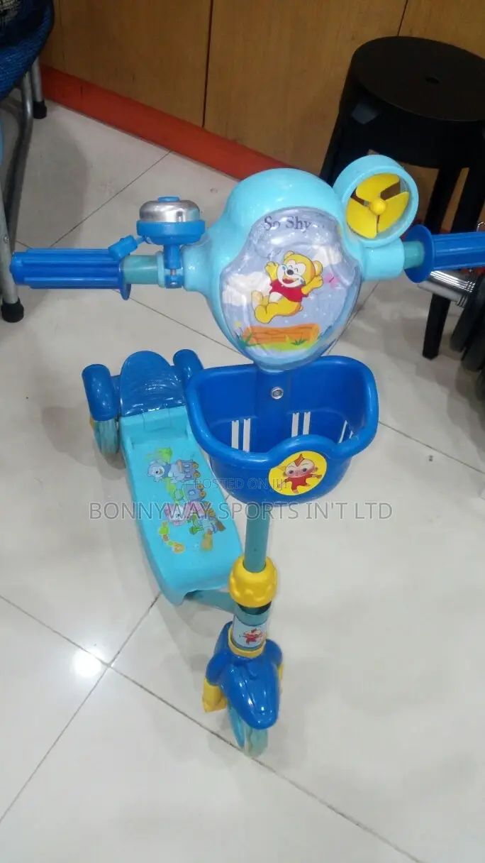 Children Riding Scooter