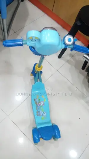 Children Riding Scooter