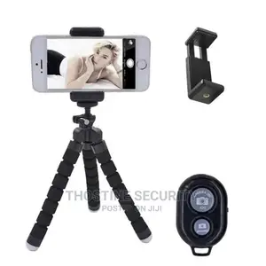 Flexible Octopus Phone Holder With Bluetooth Remote