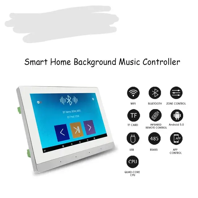 Smart 7" Wall Amplifier Android Ceiling Speaker With Wifi
