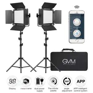 GVM Bi-Color Led Studio Video 2-Panel Light Kit