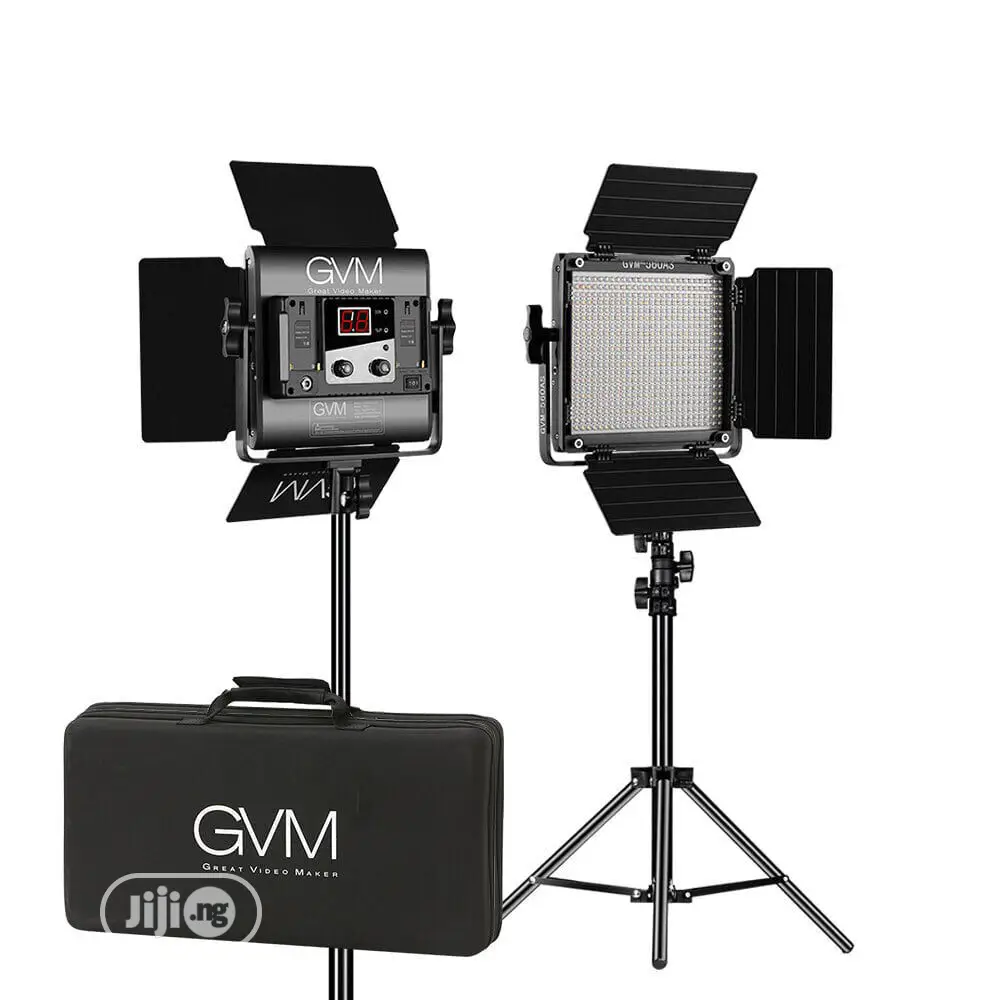 GVM Bi-Color Led Studio Video 2-Panel Light Kit