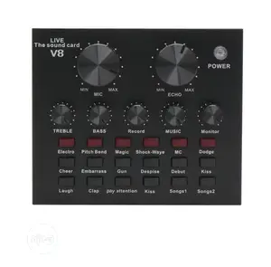 USB External V8 Audio Live Show Sound Card