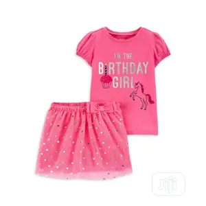Carter's 2pcs Birthday Girl Shirt WND Tutu Skirts 12months