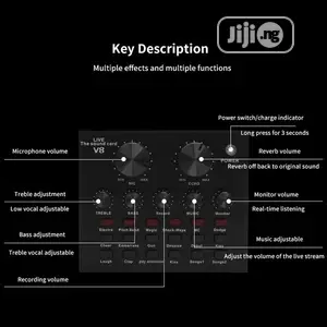 USB V8 External Live Show Quality Sound Card
