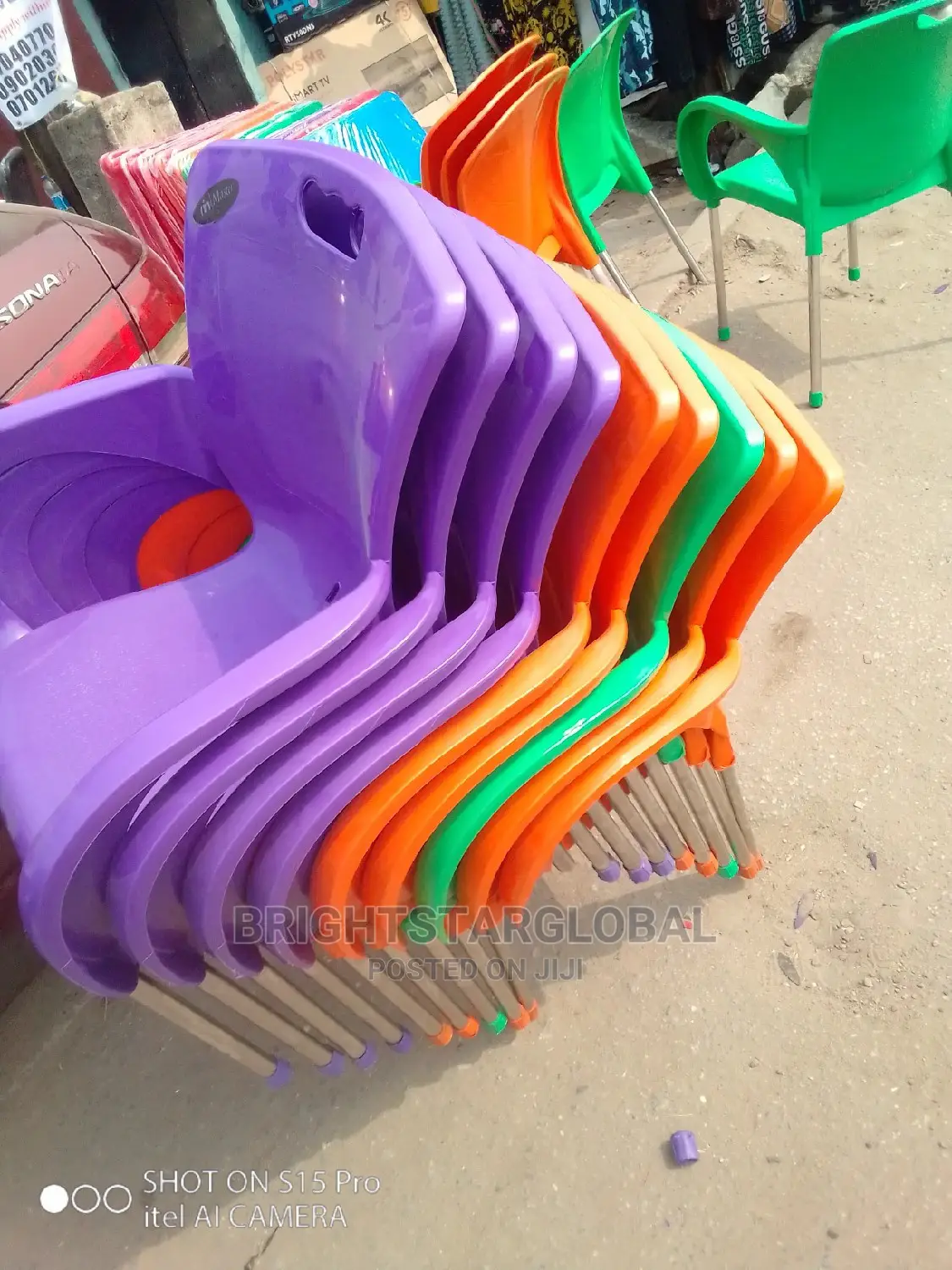 Master Plastics Chair With Iron Legs and Aimrest