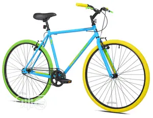 Kent 700C Men's Ridgeland Hybrid Bike, Blue/Green