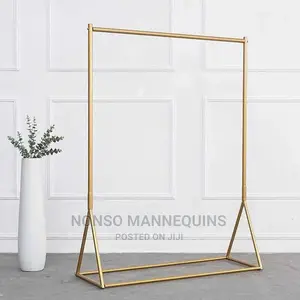 Gold Chrome Standing Cloth Rack