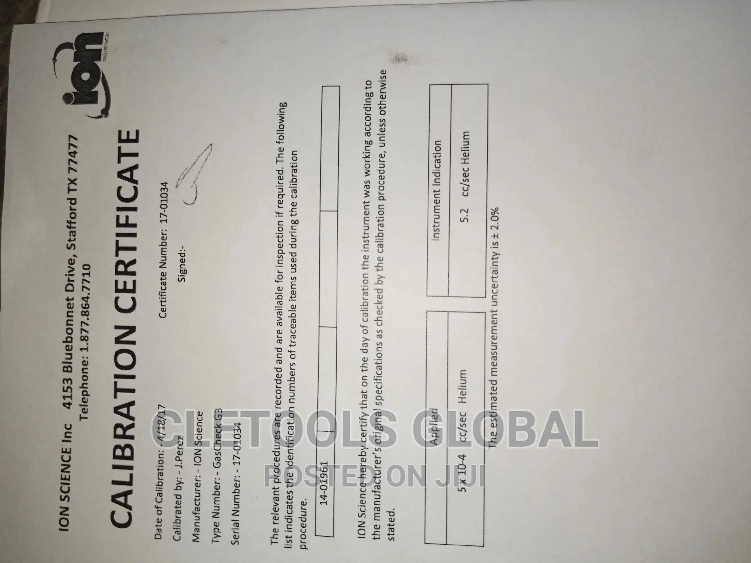 Gas Detector Ion