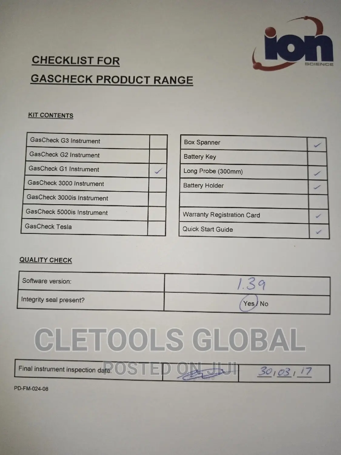 Gas Detector Ion