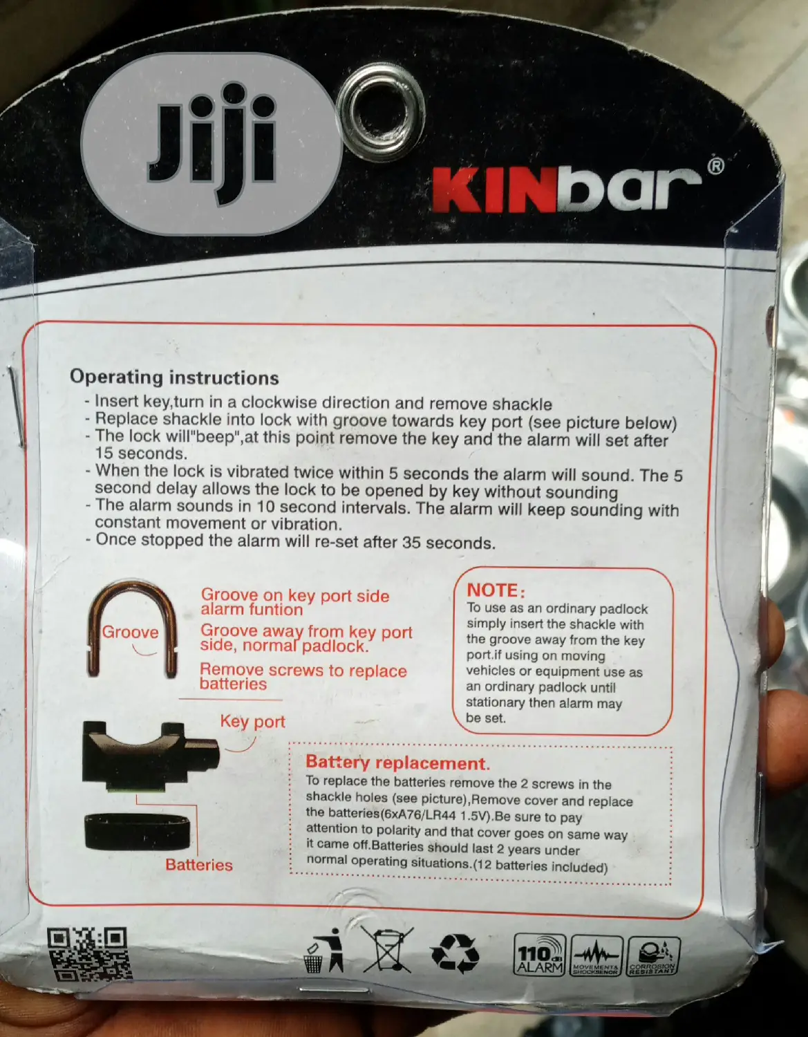 Alarm Key Padlock