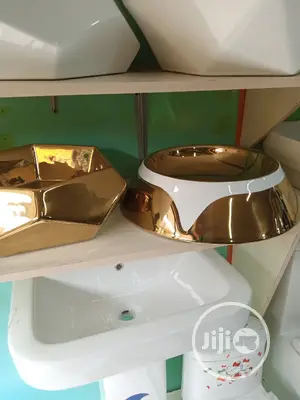 Gold Cabinet Top Basin