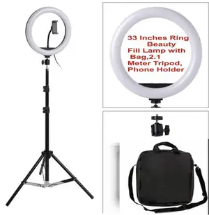 33CM Makeup Ring Light Tripod Makeup Box With Compartments