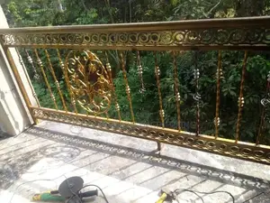 Stainless Rails and Rot Iron Lining With Gold Combi