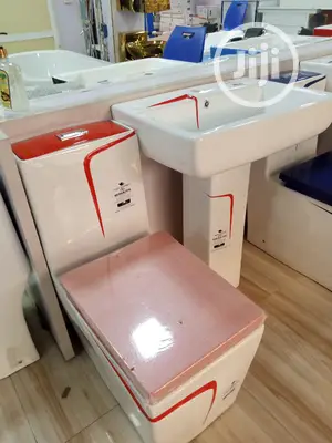 Red Double Colour WC Set