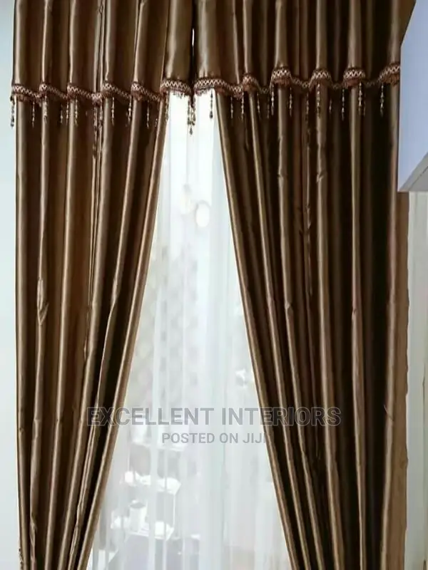 Satin Curtain With Simple Design.