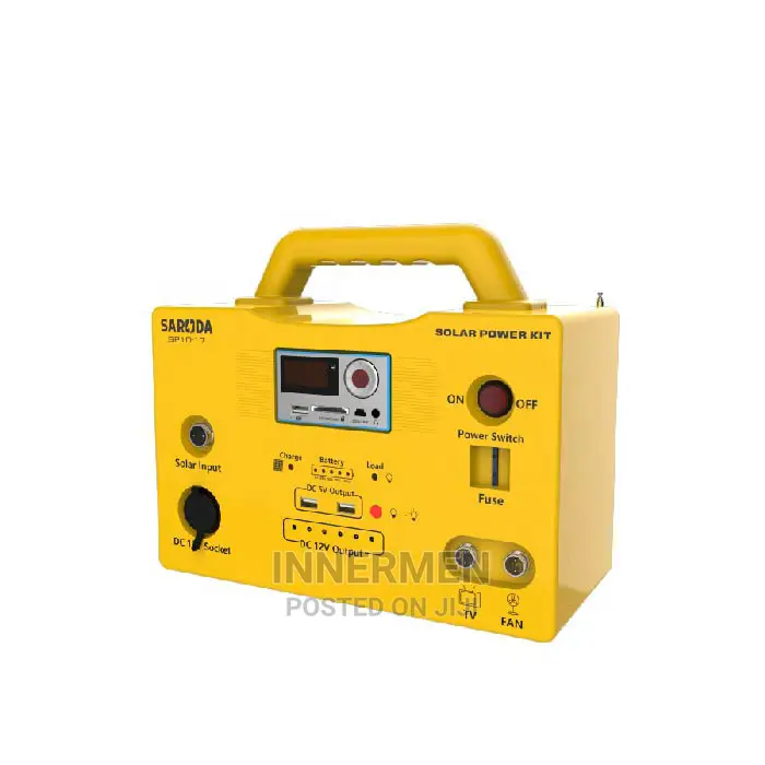 Portable Lighting Energy Kit + Solar Panel - 100W Inverter