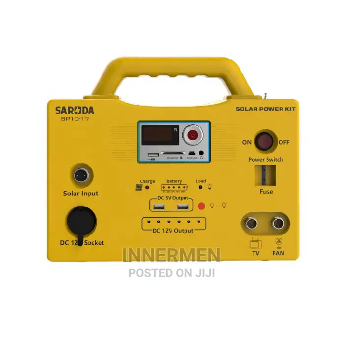 Portable Lighting Energy Kit + Solar Panel - 100W Inverter