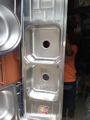 3" Waste Double Bow Double Tray Kitchen Sink