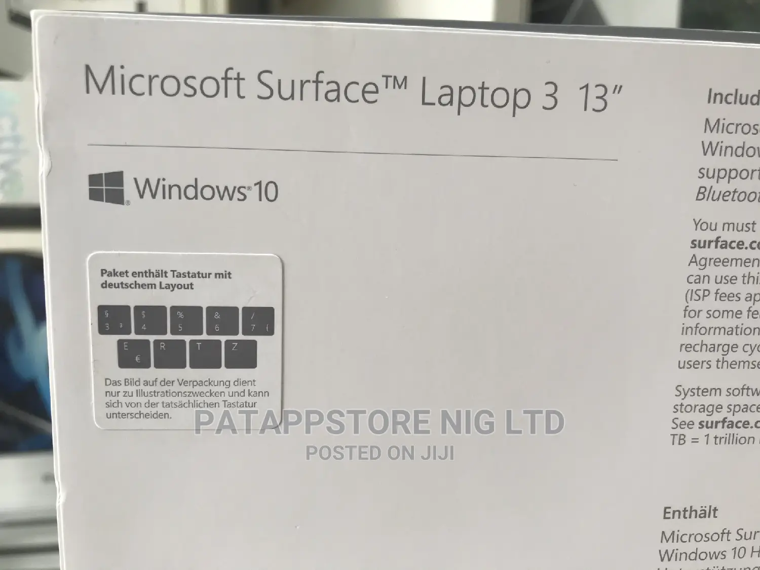 New Laptop Microsoft Surface Laptop 8GB Intel Core I5 SSD 256GB