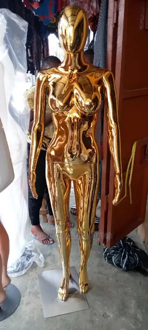 Size 8 Gold Chrome Female Faceless Mannequins
