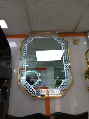 LED Mirror With Gold Frame