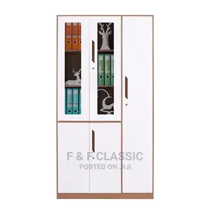 Steel Bookshelve With Mini Wardrobe