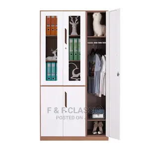 Steel Bookshelve With Mini Wardrobe