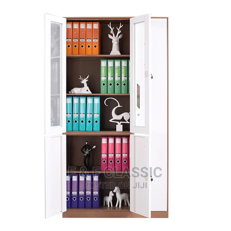 Steel Bookshelve With Mini Wardrobe