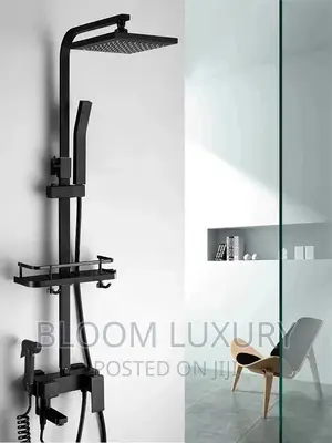 Black Standing Shower With Bum Bum Wash