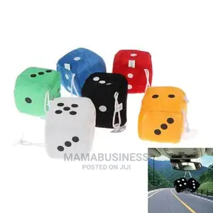 2pc Fuzzy Dice Dots Rearview Mirror Hanger Decoration Car St