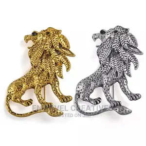 Lion Brooch for Unisex