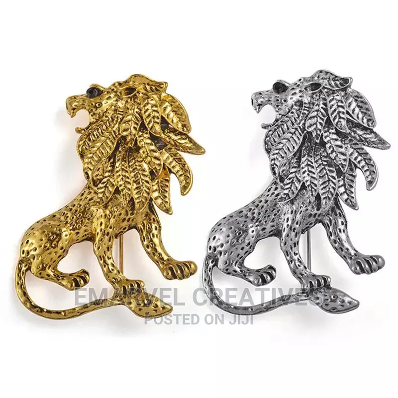 Lion Brooch for Unisex
