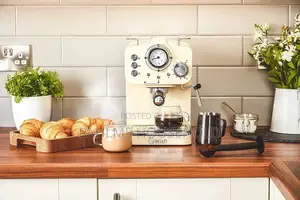 Swan Retro Coffee Maker With Milk Frother